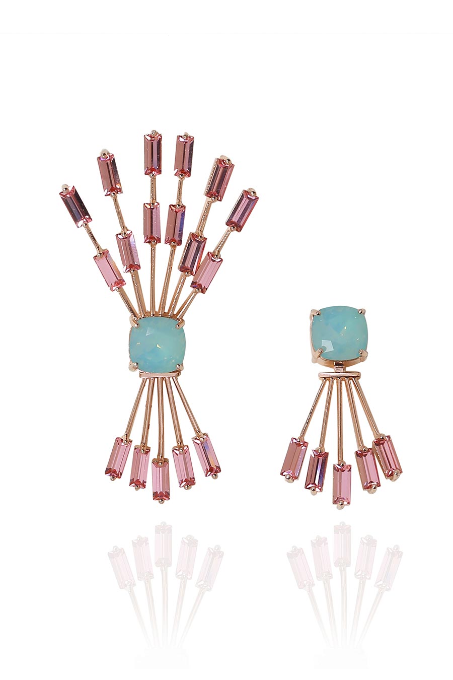 Blue & Pink Swarovski Hama Earrings