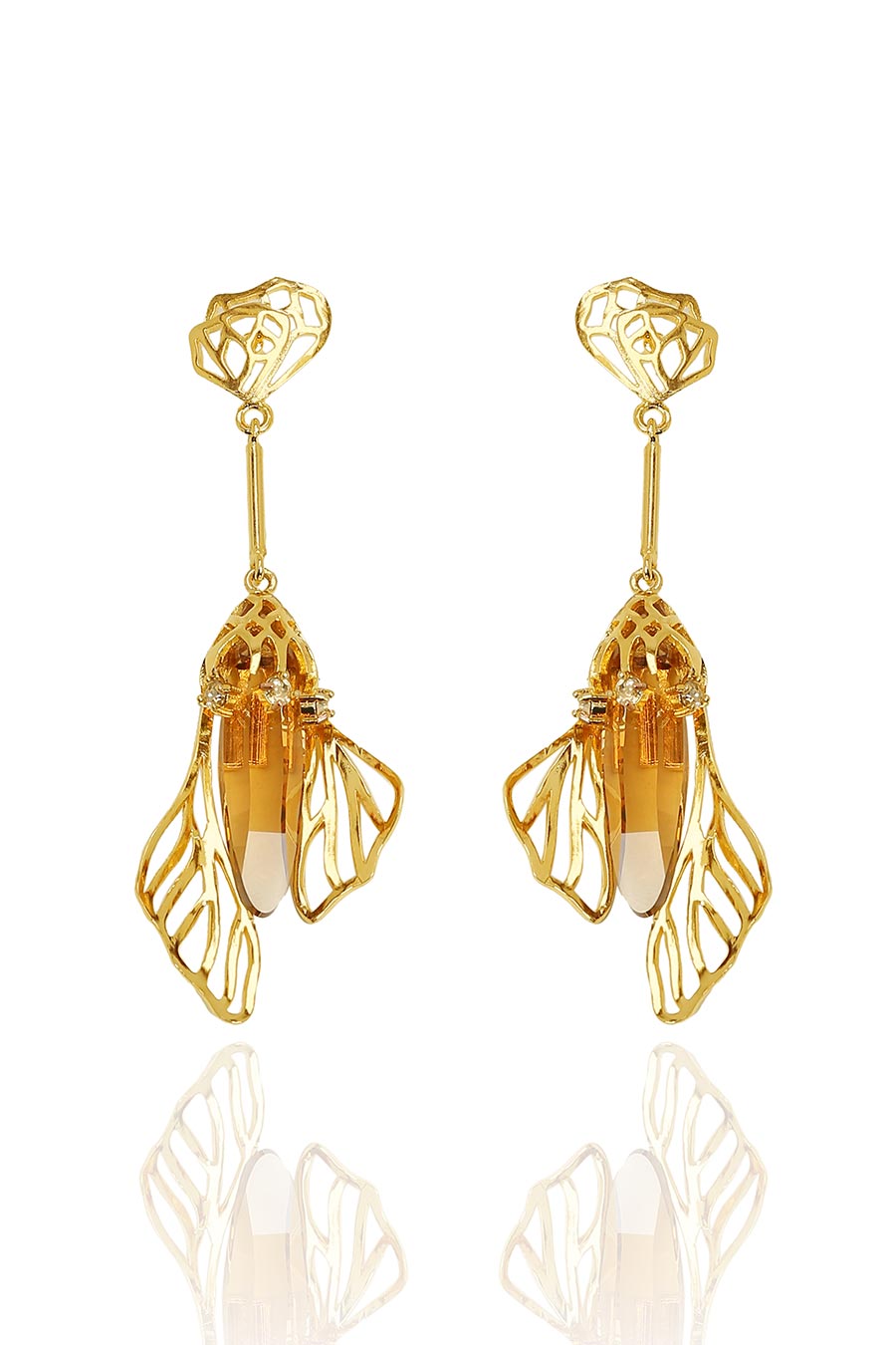 Yellow Gold Ezili Earrings