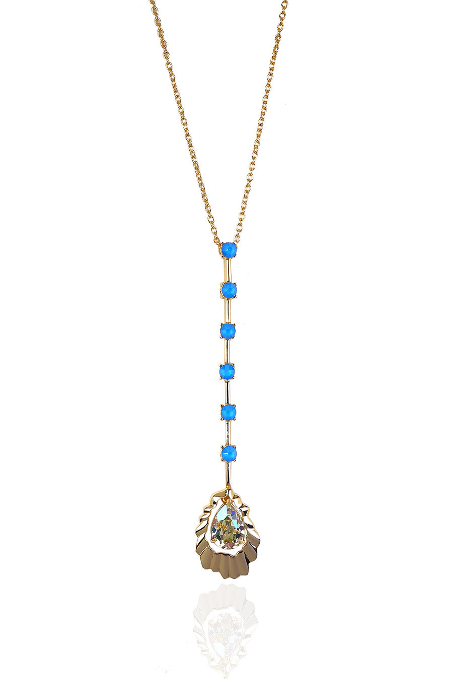 Blue Swarovski Rio Y Pendant