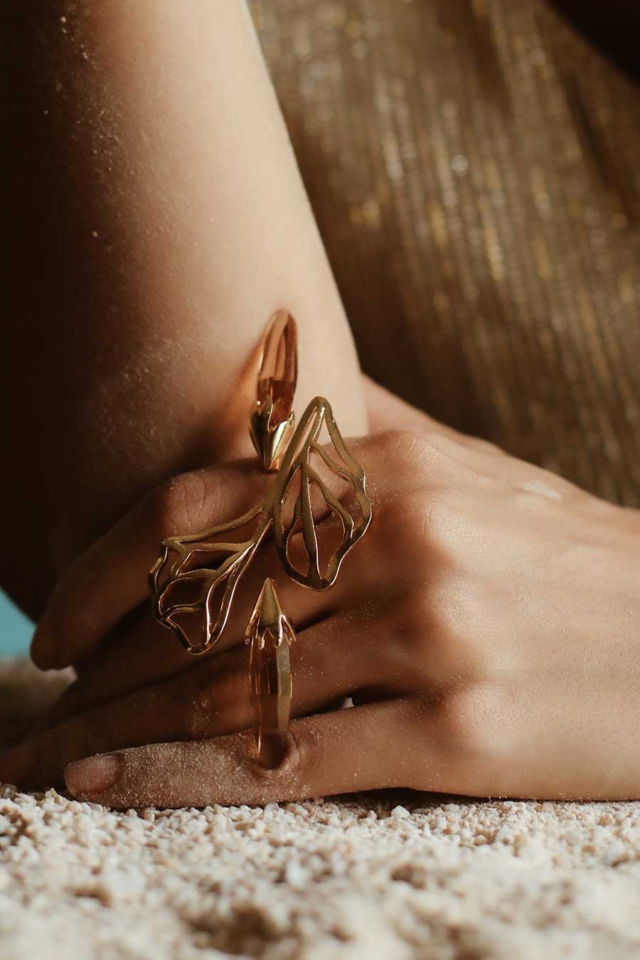 Yellow Gold Swarovski Myrtle Ring