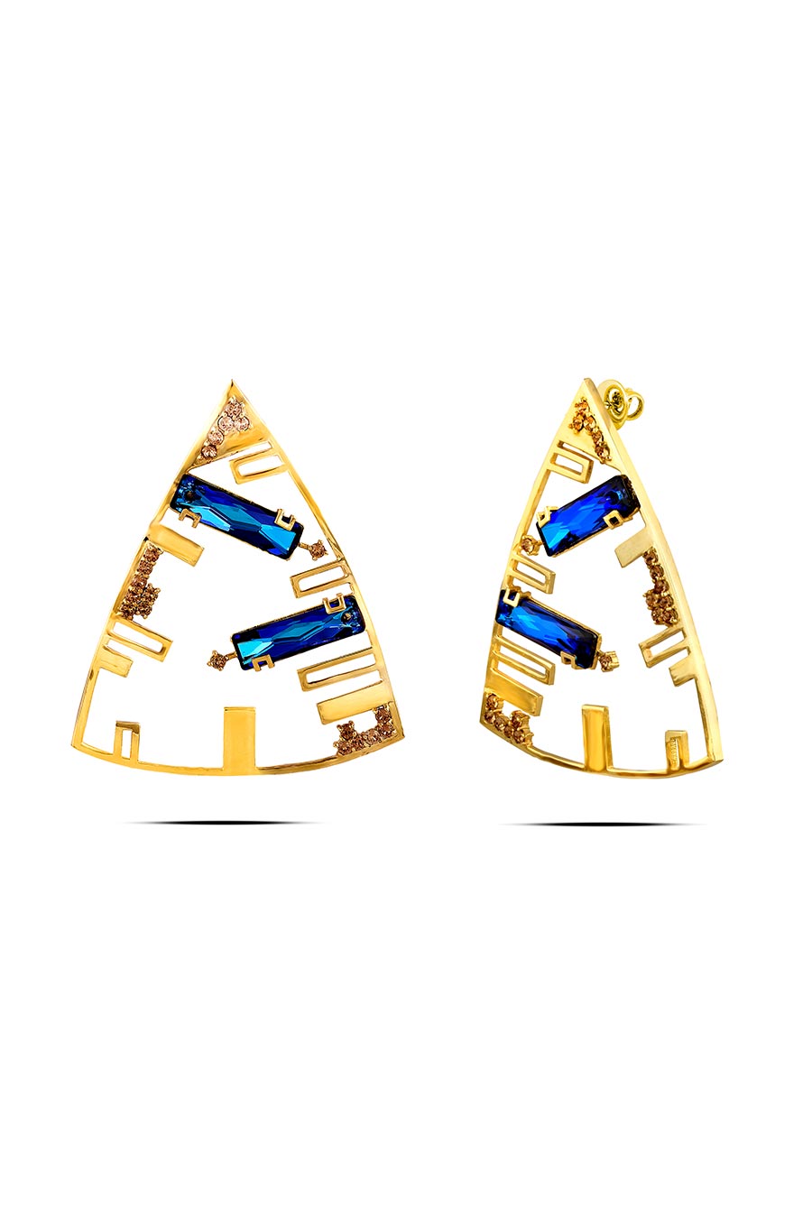 Bermuda Blue Swarovski Dangler Earrings