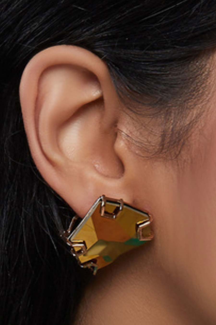 Dorado Gold Swarovski Stud Earrings