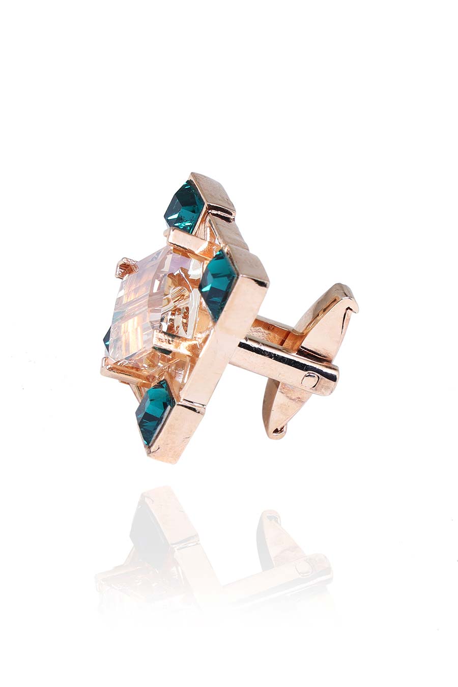 Green & Gold Swarovski Yangko Cufflinks