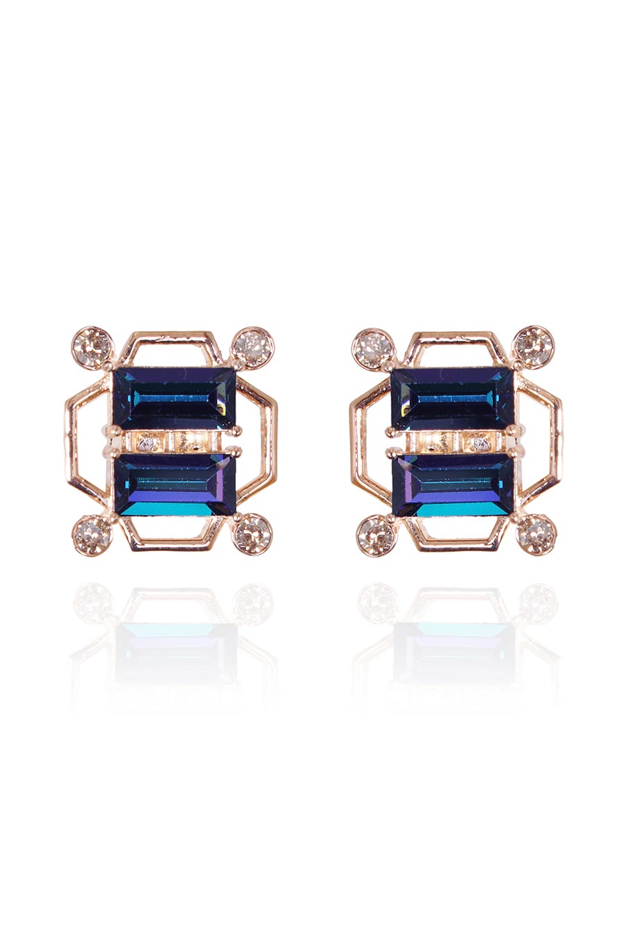 Blue Swarovski Tap Cufflinks