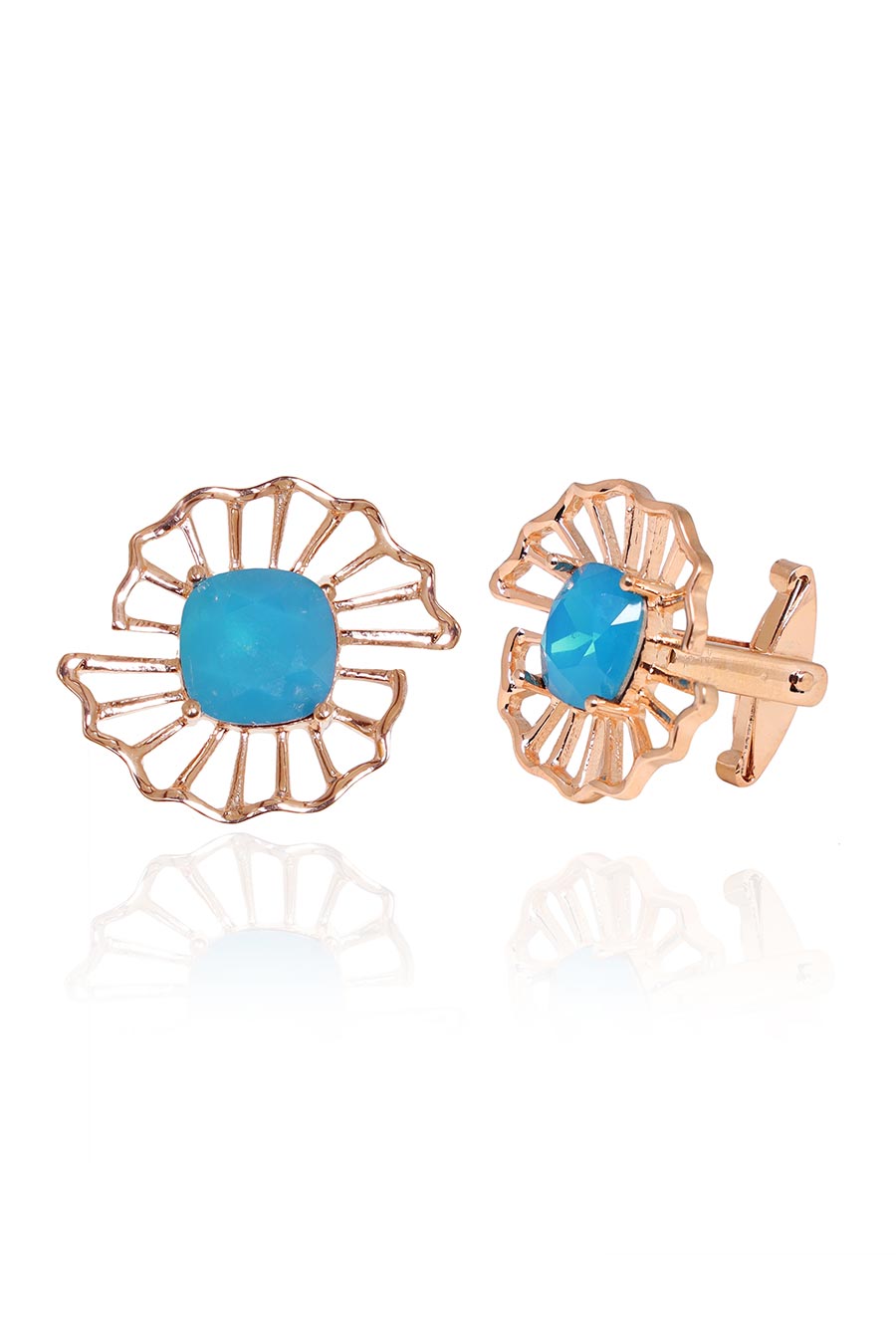 Turquoise Swarovski Swing Cufflinks