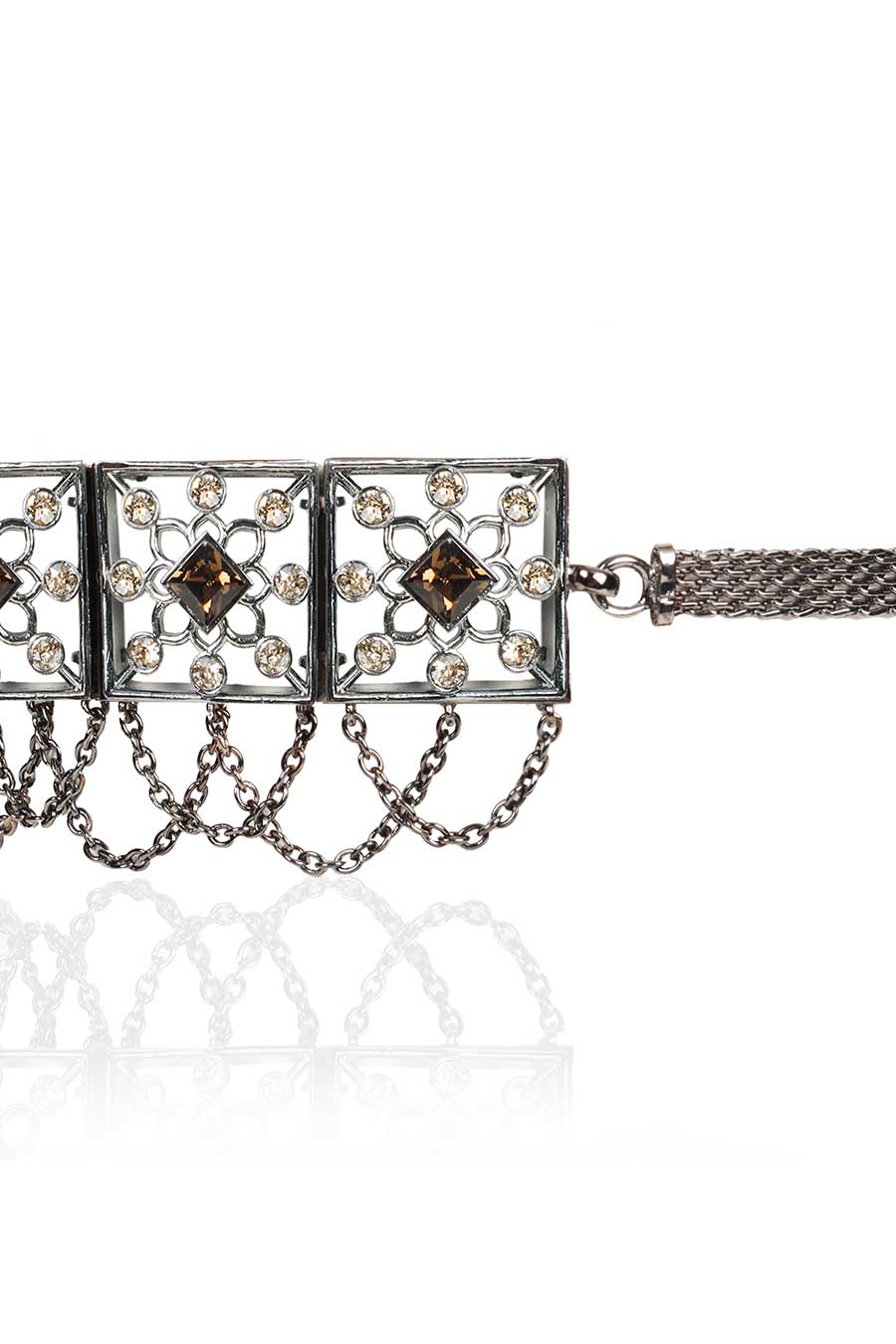 Brown Swarovski Ghoomar Choker