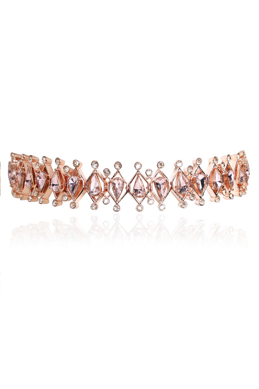 Pink & Rose Gold Swarovski Lambada Choker