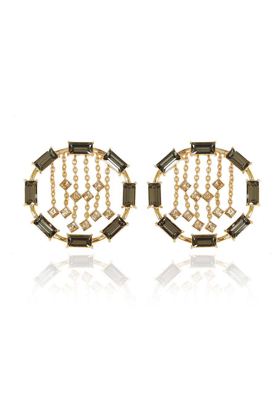 Grey Swarovski Fandango Earrings