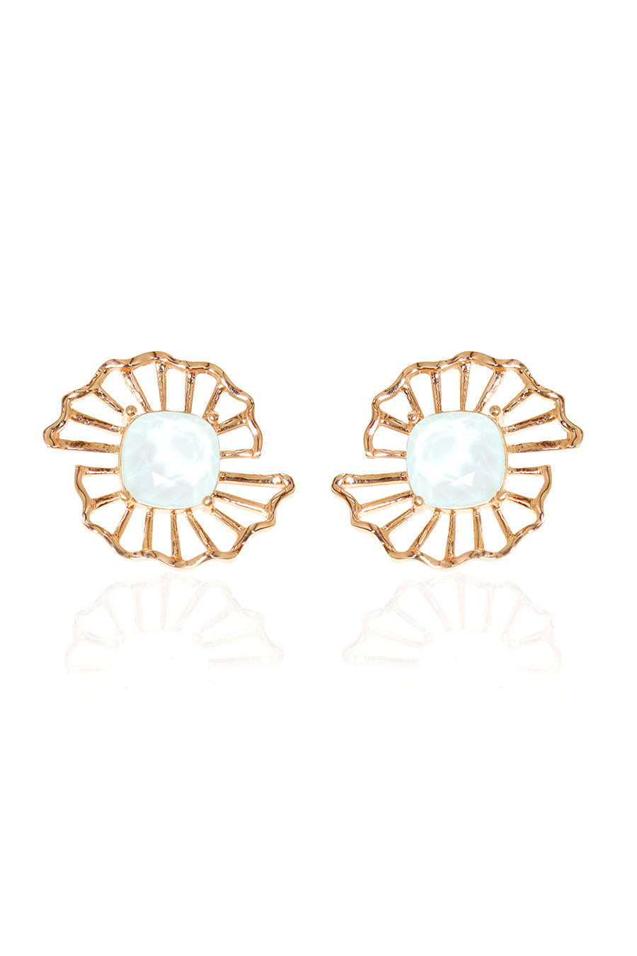 Frozen Blue Swarovski Barong Stud Earrings