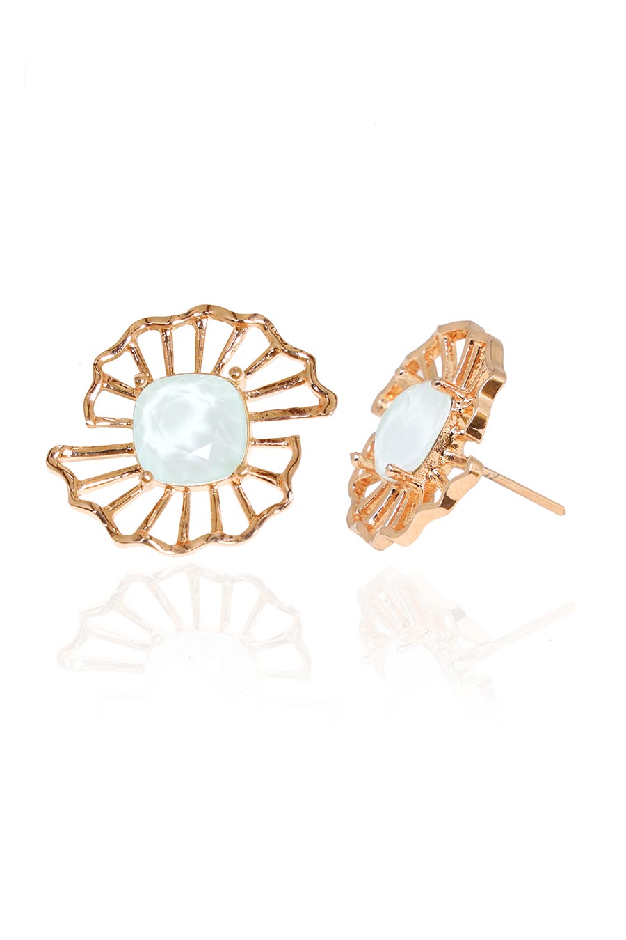 Frozen Blue Swarovski Barong Stud Earrings