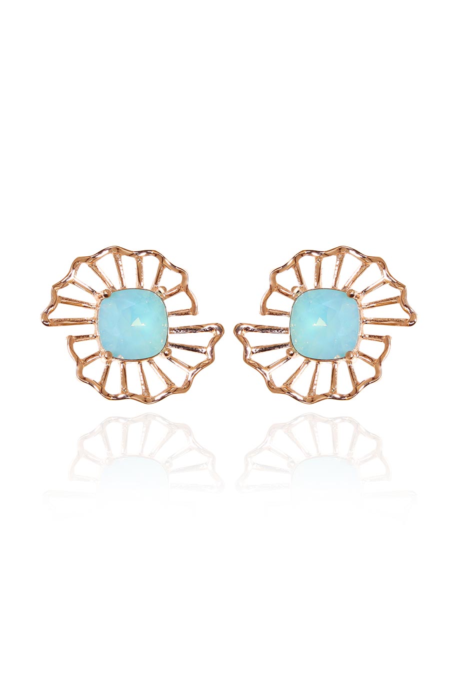 Sea Green Swarovski Barong Stud Earrings