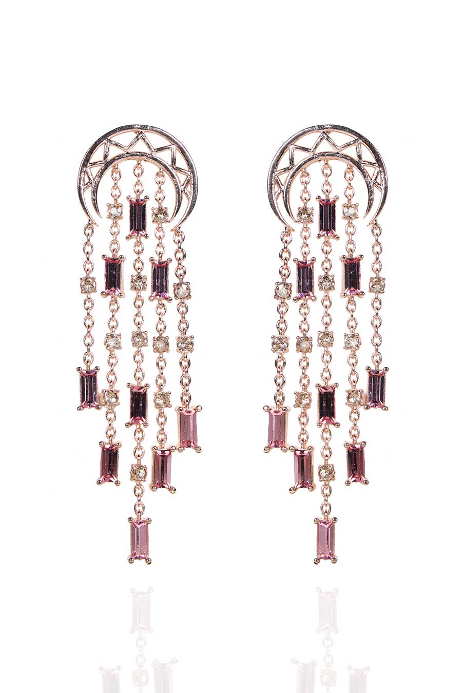 Pink Swarovski Rumba Earrings