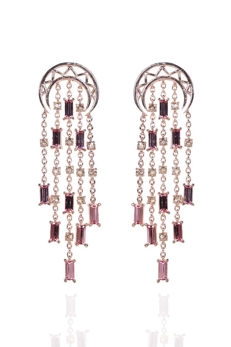 Pink Swarovski Rumba Earrings