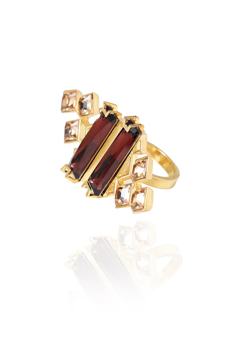 Grey & Maroon Swarovski Capoeira Ring