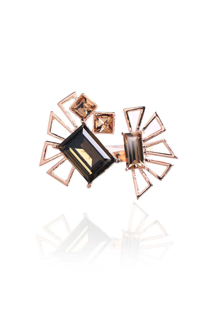 Brown Swarovski Mambo Ring