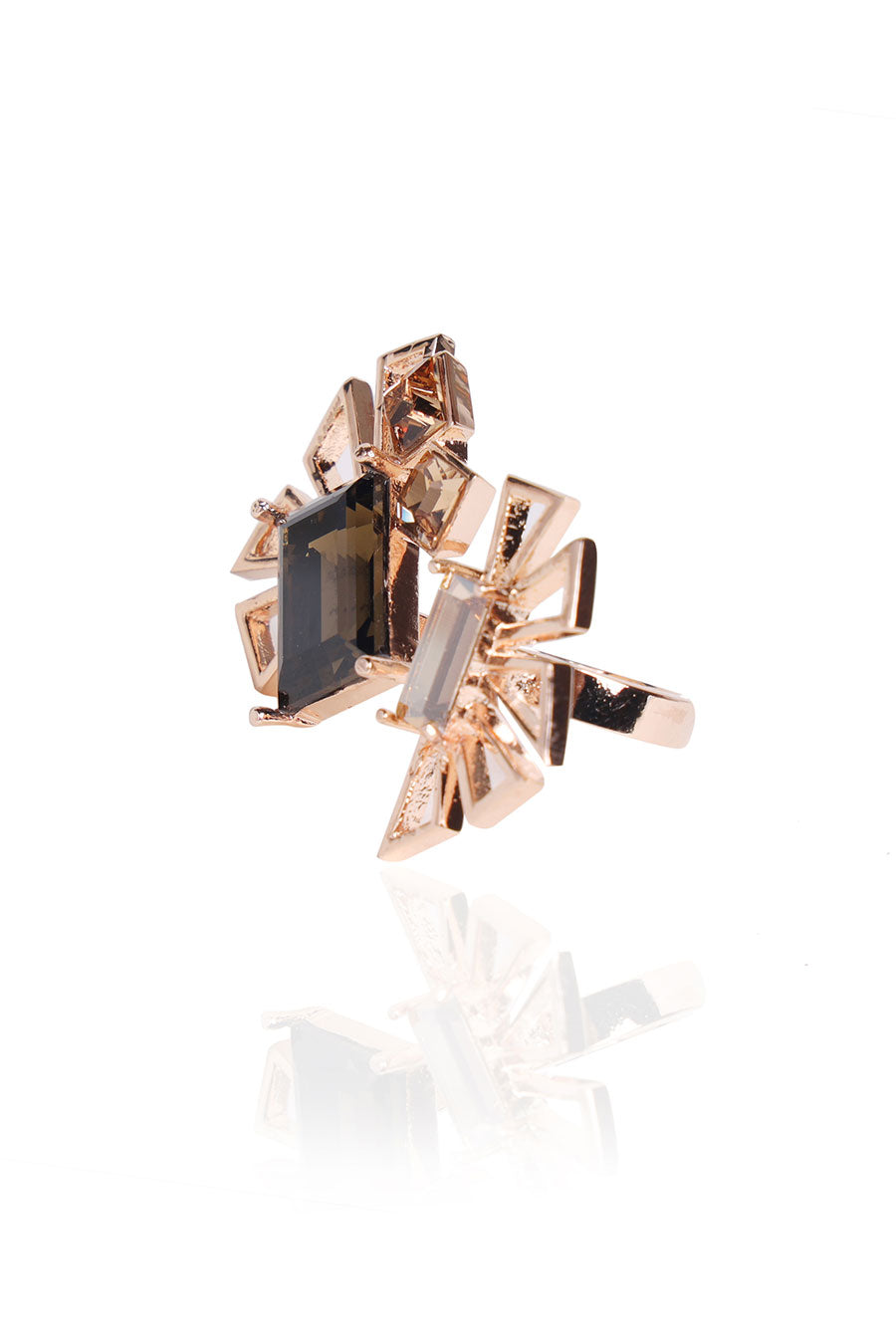 Brown Swarovski Mambo Ring