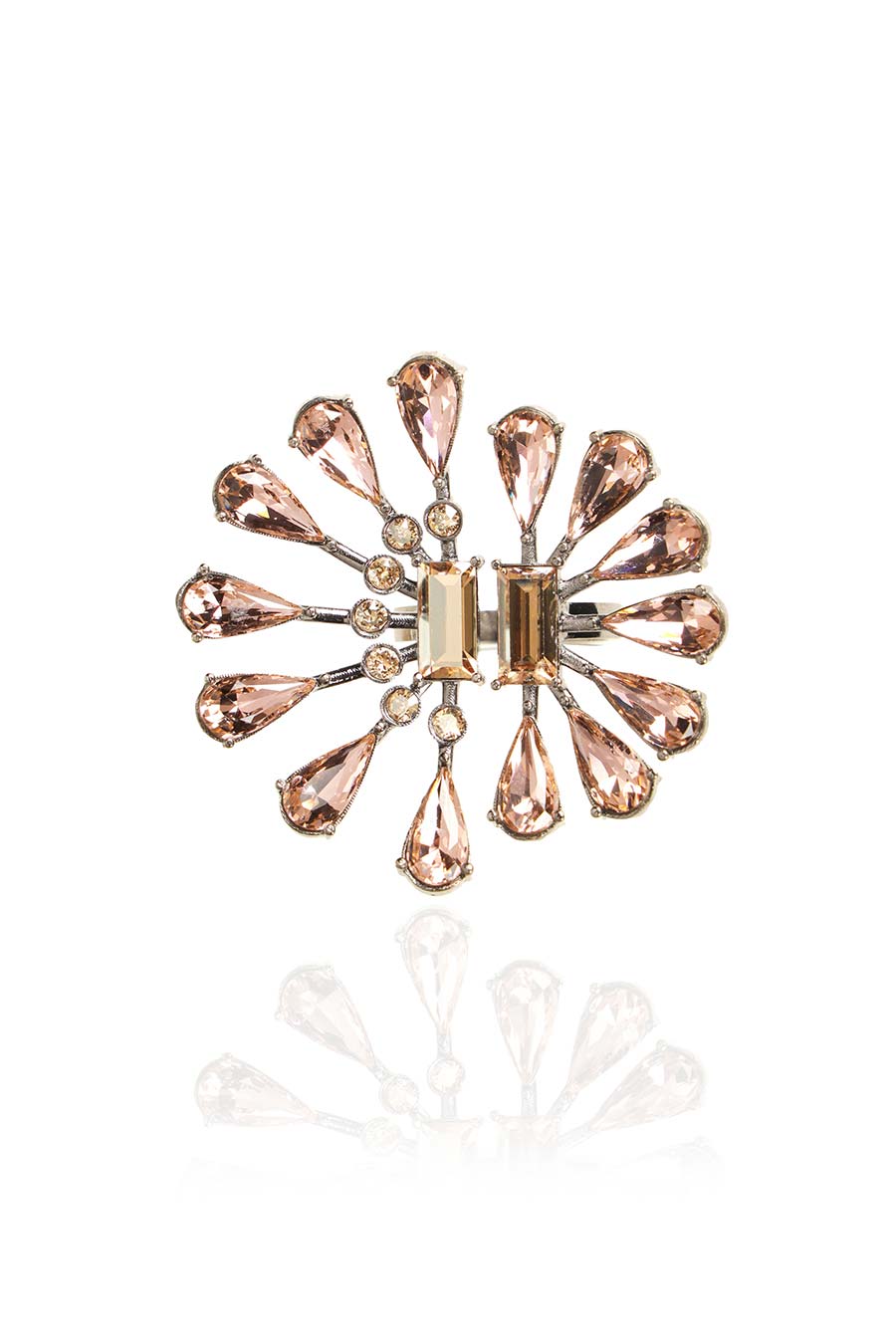 Gold & Pink Swarovski Ballet Ring