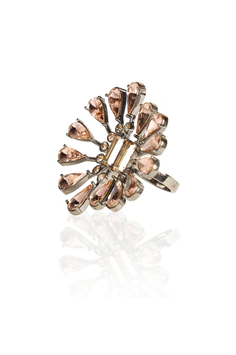 Gold & Pink Swarovski Ballet Ring