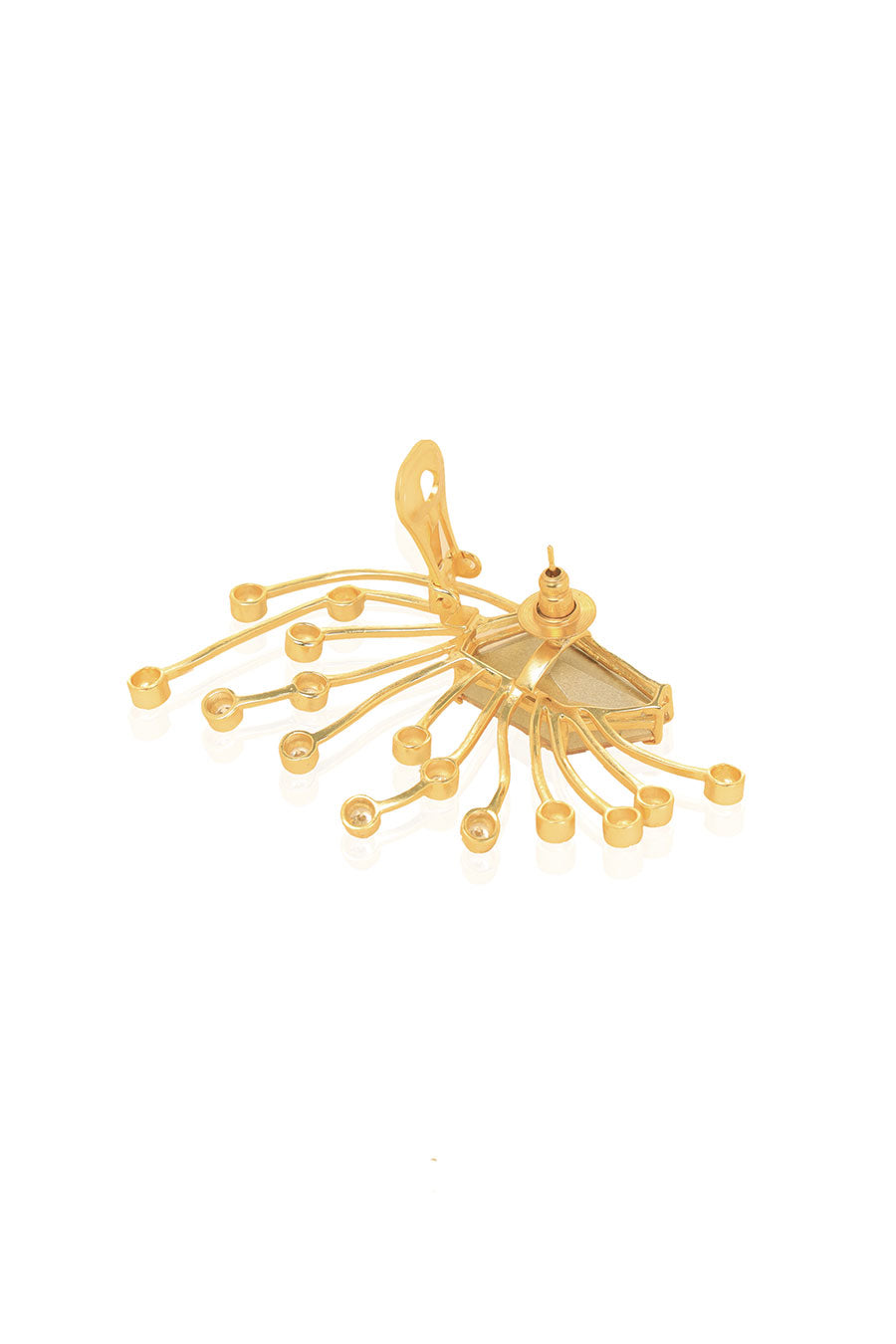 Crane Golden Swarovski Earrings