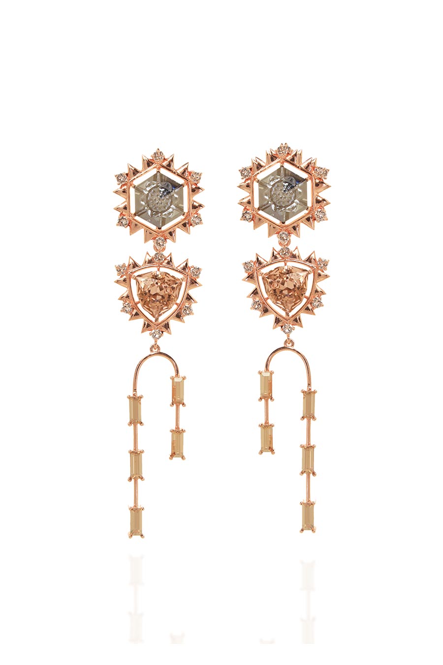 Sparrow Detachable Swarovski Earrings