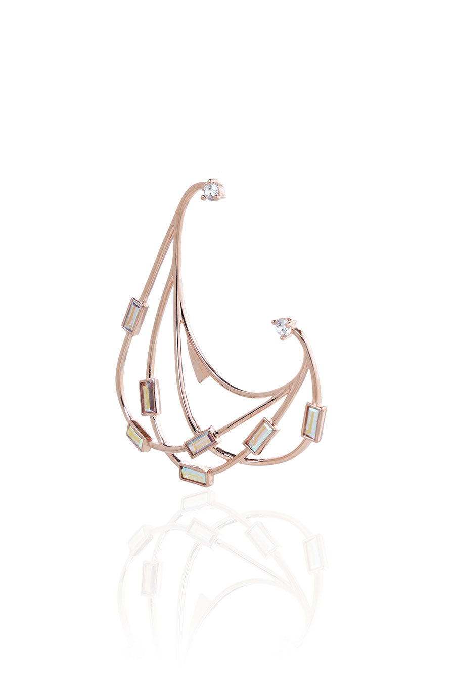 Raven Swarovski Rose Gold Earrings