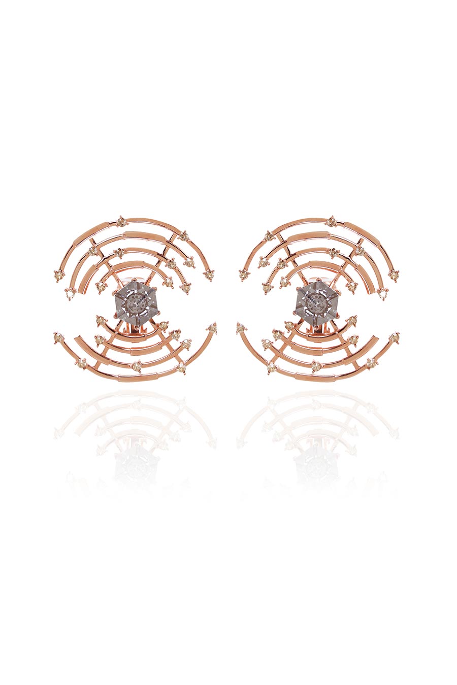 Falcon Grey Swarovski Stud Earrings
