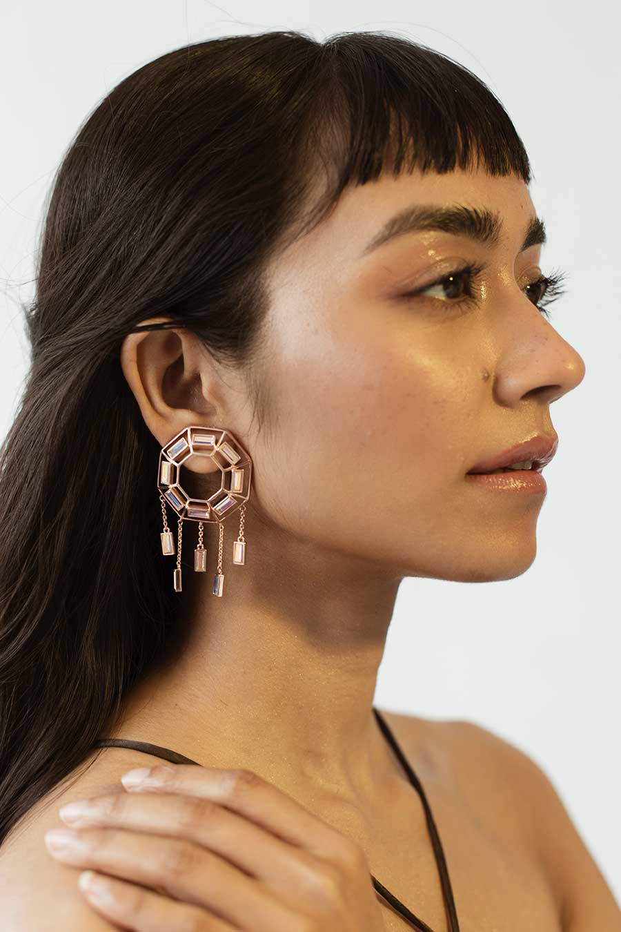 Dove Rose Gold Swarovski Earrings