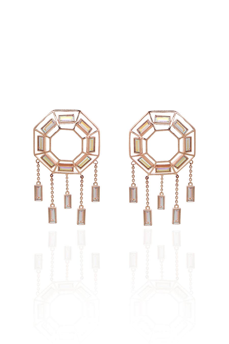 Dove Rose Gold Swarovski Earrings