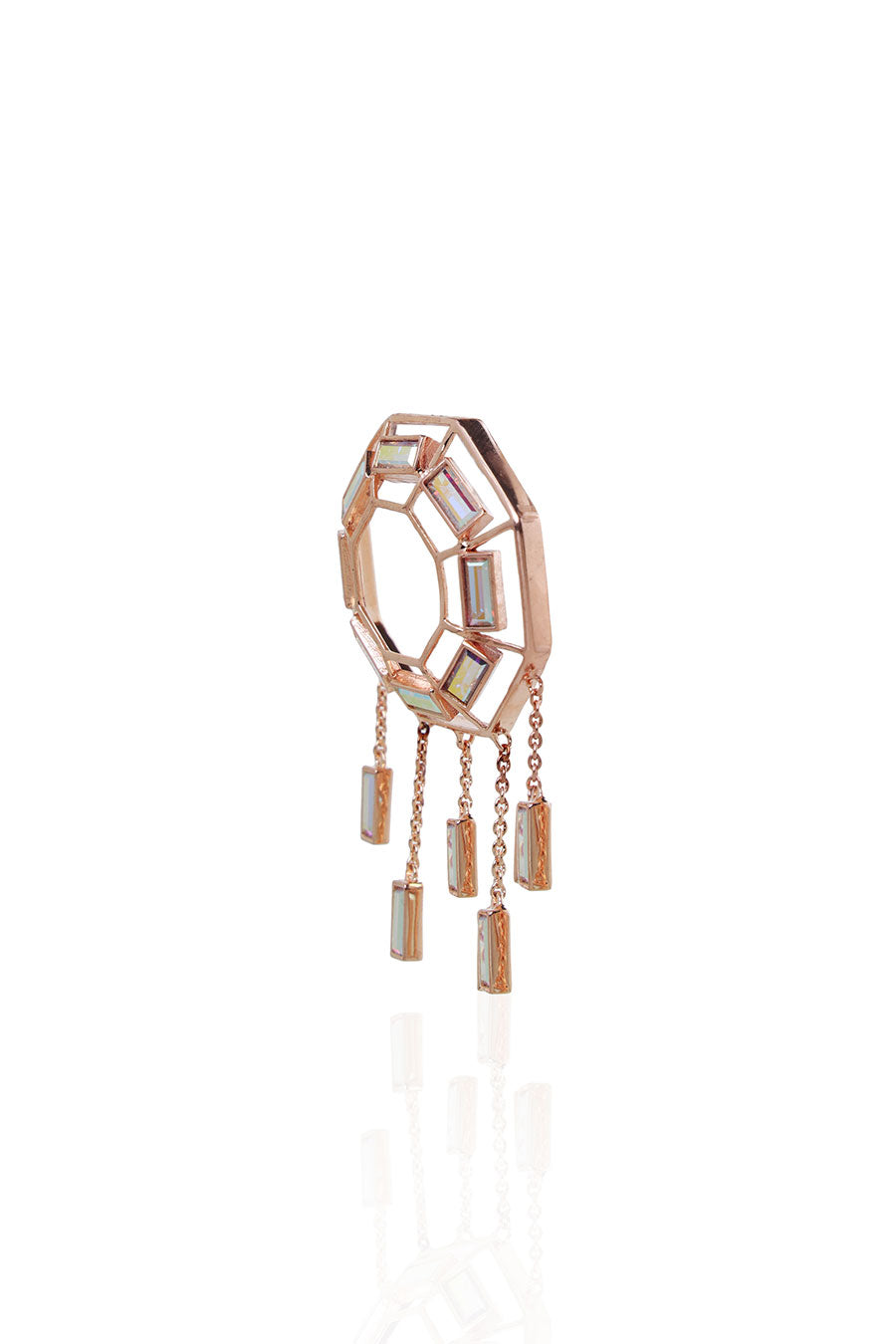 Dove Rose Gold Swarovski Earrings