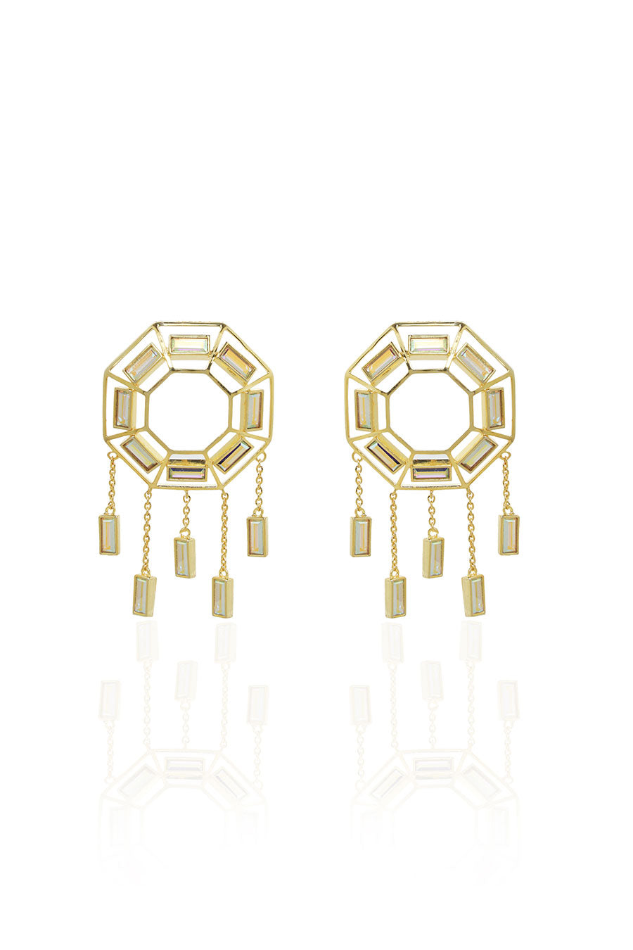 Dove Gold Swarovski Earrings