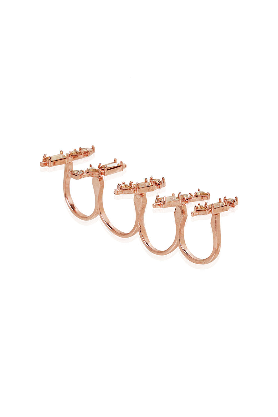 Albatross 4 Finger Rose Gold Ring