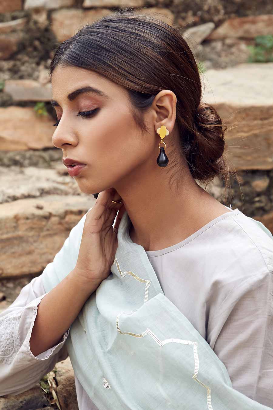 Mehrab Terracotta Earrings