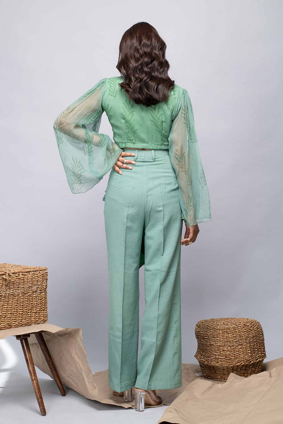 PANSY - Green Top & Pant Co-Ord Set