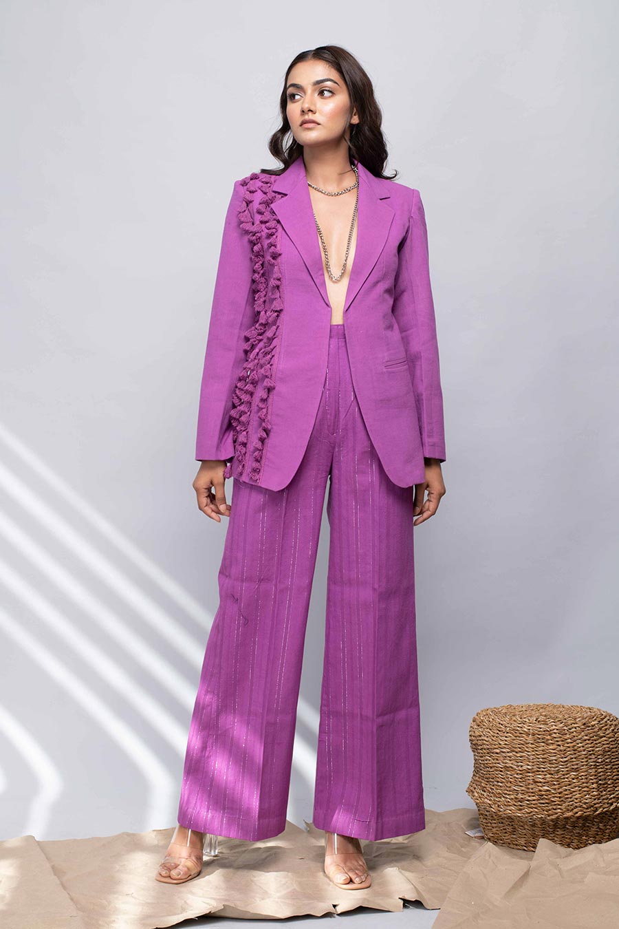 LAVENDER - Coat & Pant Co-Ord Set