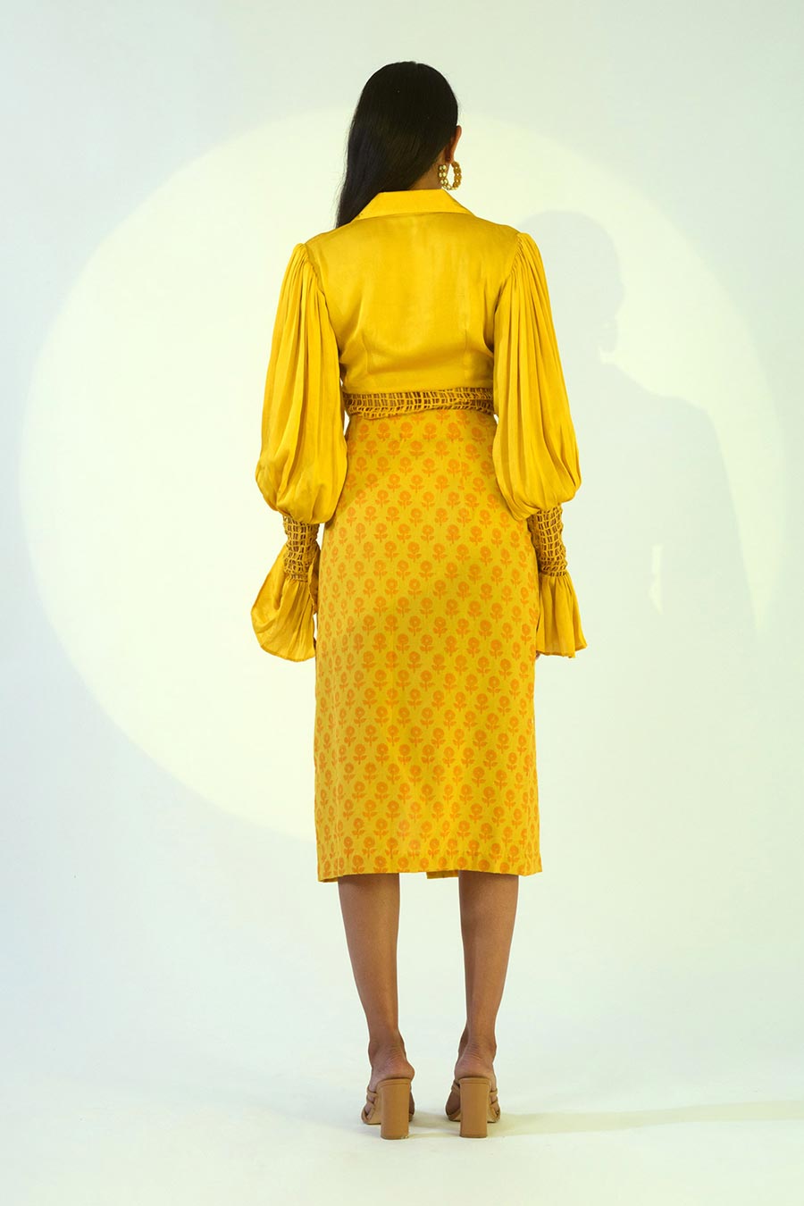 PENELOPE - Yellow Top & Skirt Co-Ord Set