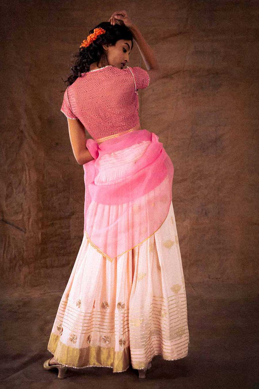Pink Embellished Lehenga Set