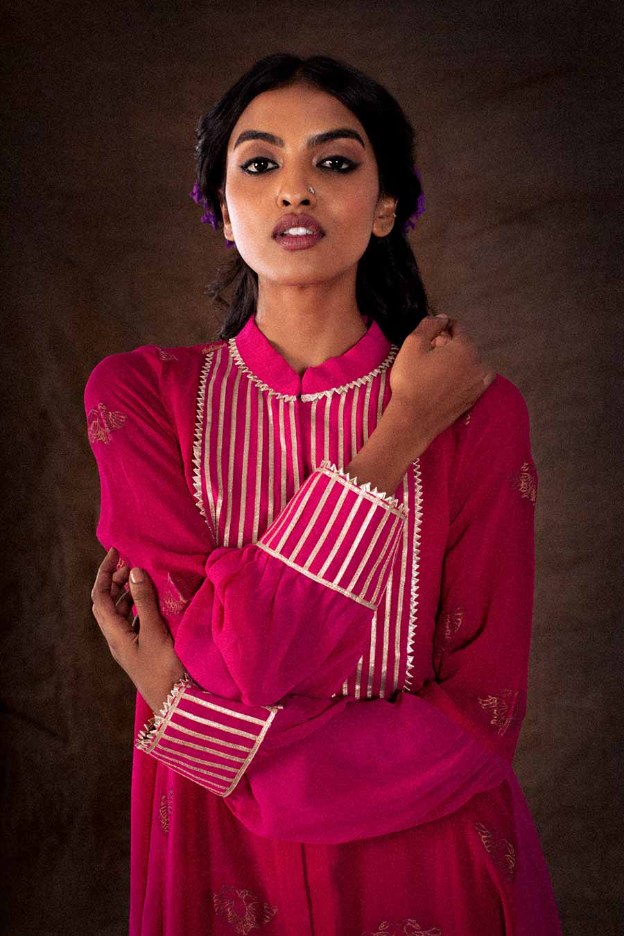 Pink Embellished Sharara Set