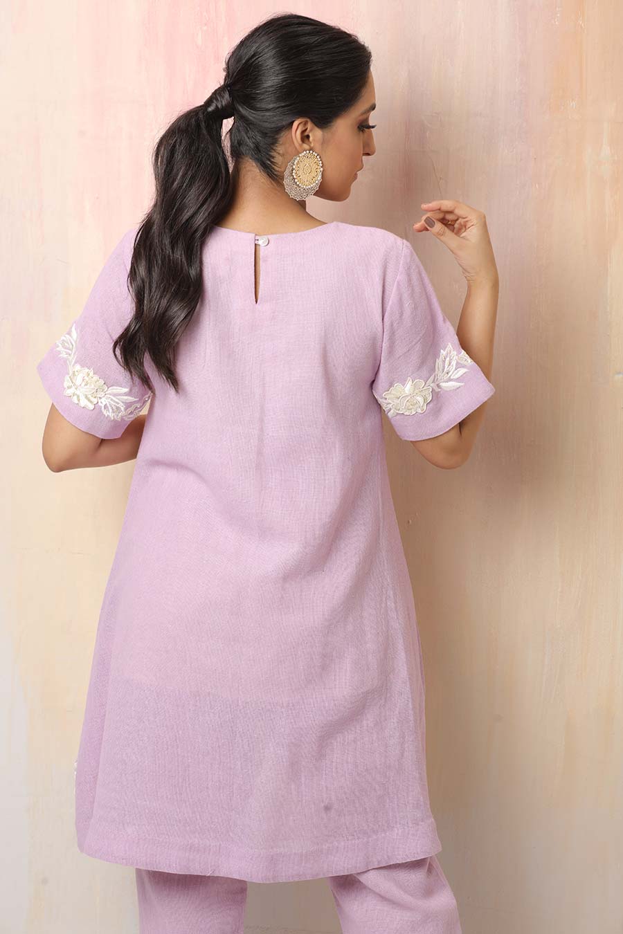Lavender Hand Embroidered Co-Ord Set