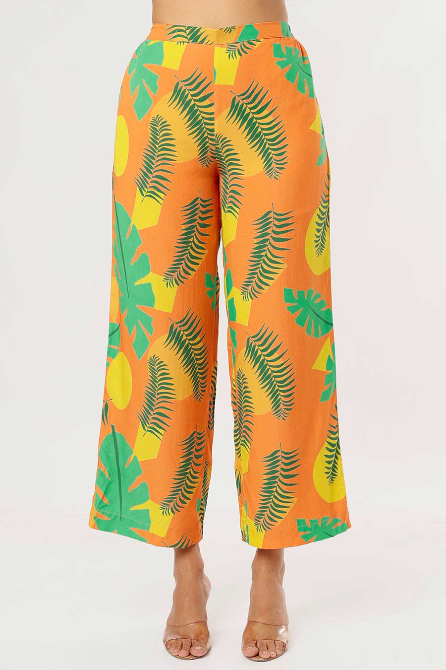 Orange Tropical Print Co-Ord Set