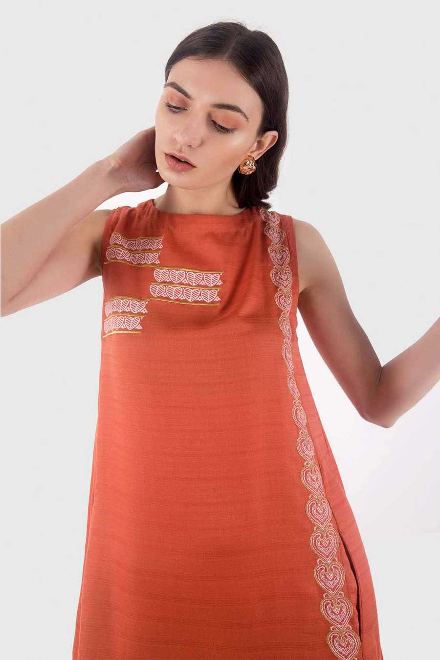 Orange A-Line Fit Dress