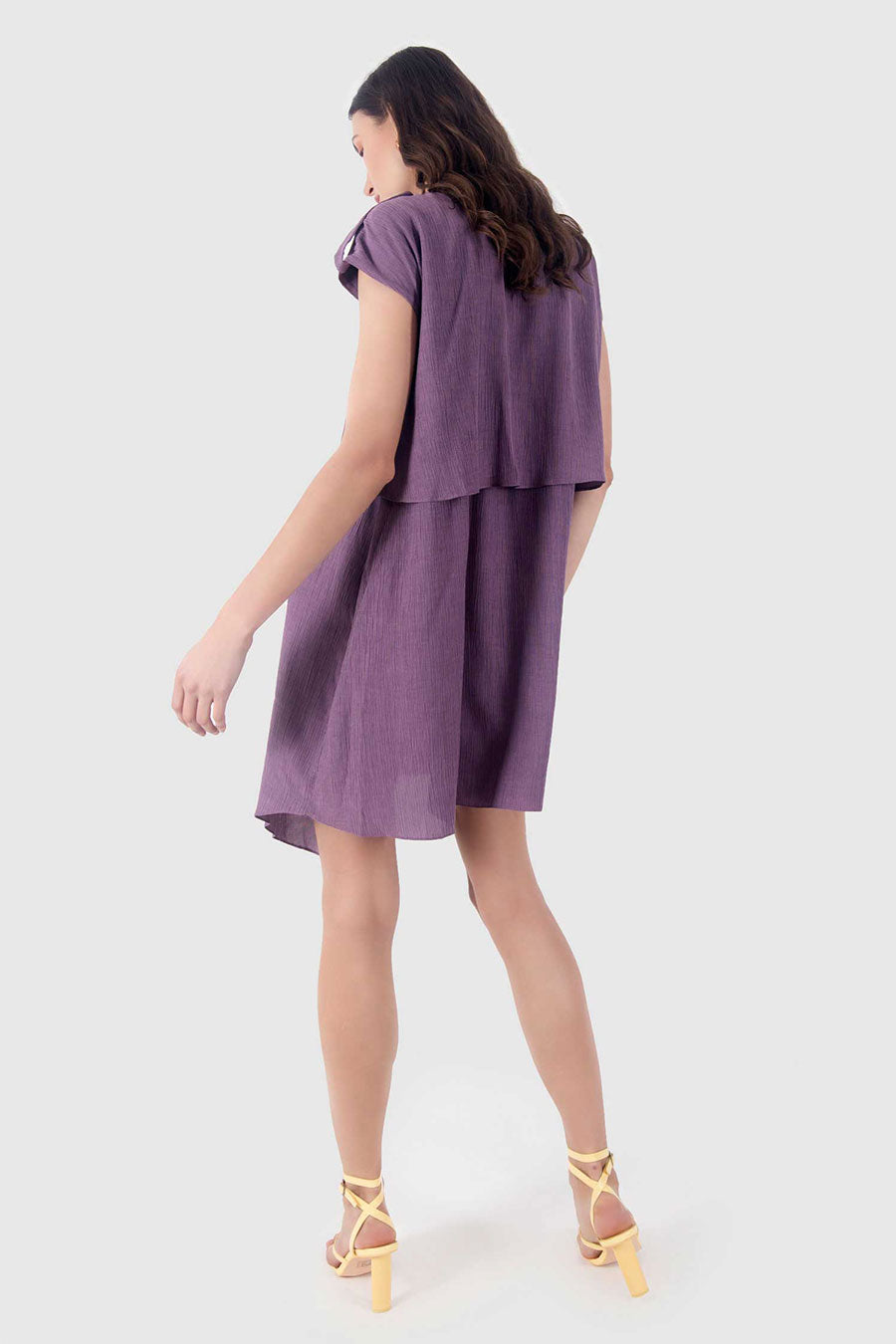 Purple Fuzz Short Dress