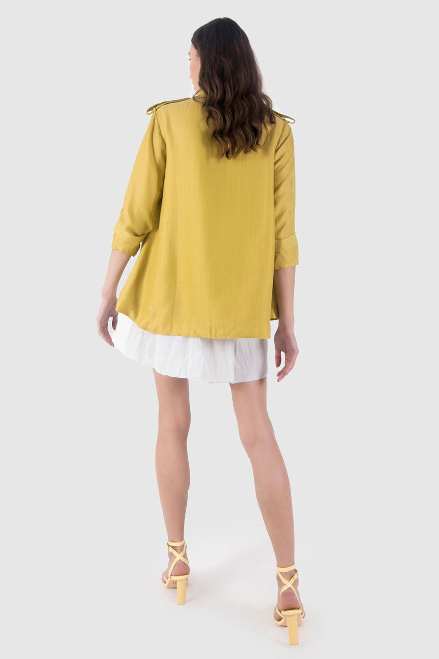 Yellow Double Breasted Summer Jacket