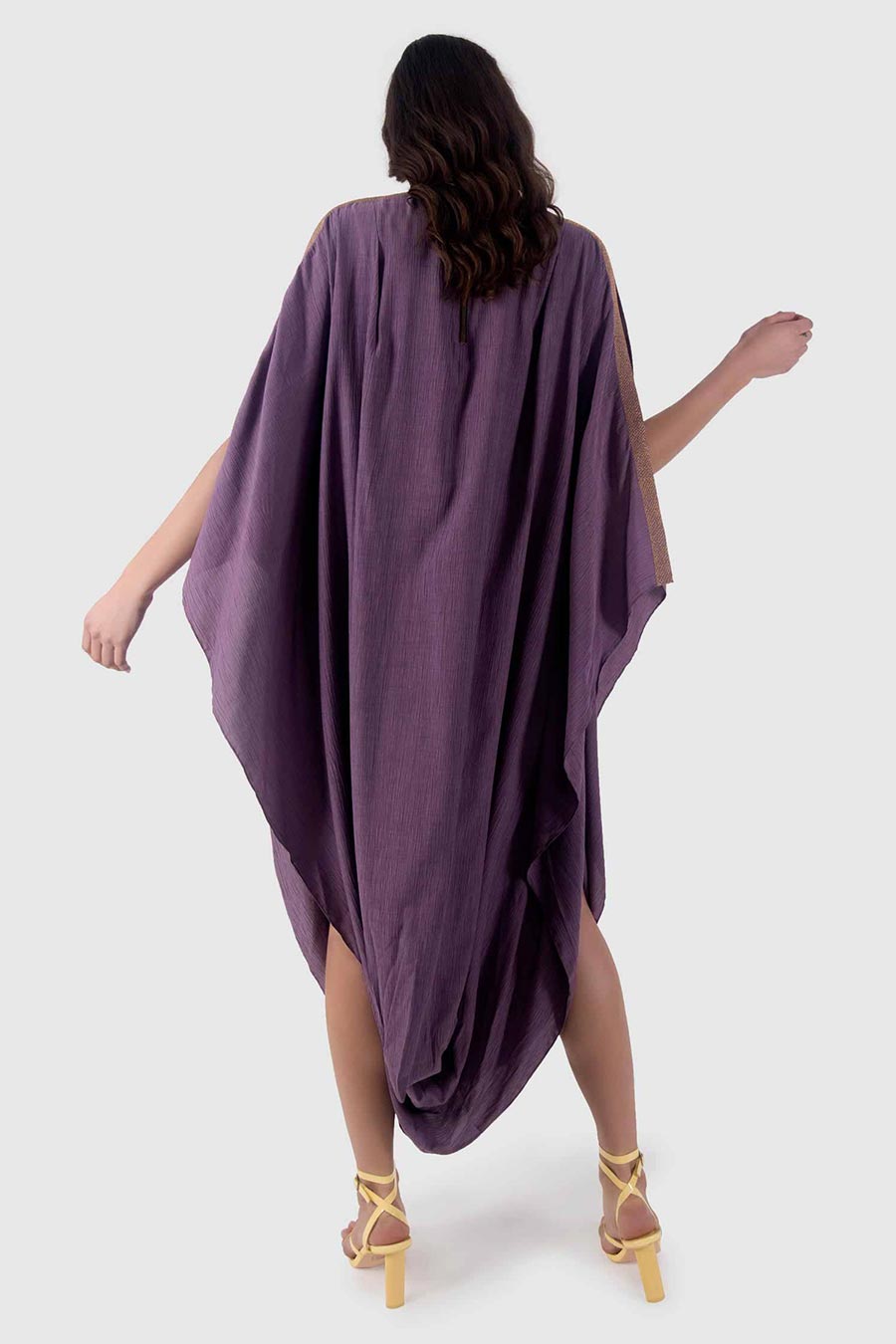 Purple Fuzz Kaftan Dress