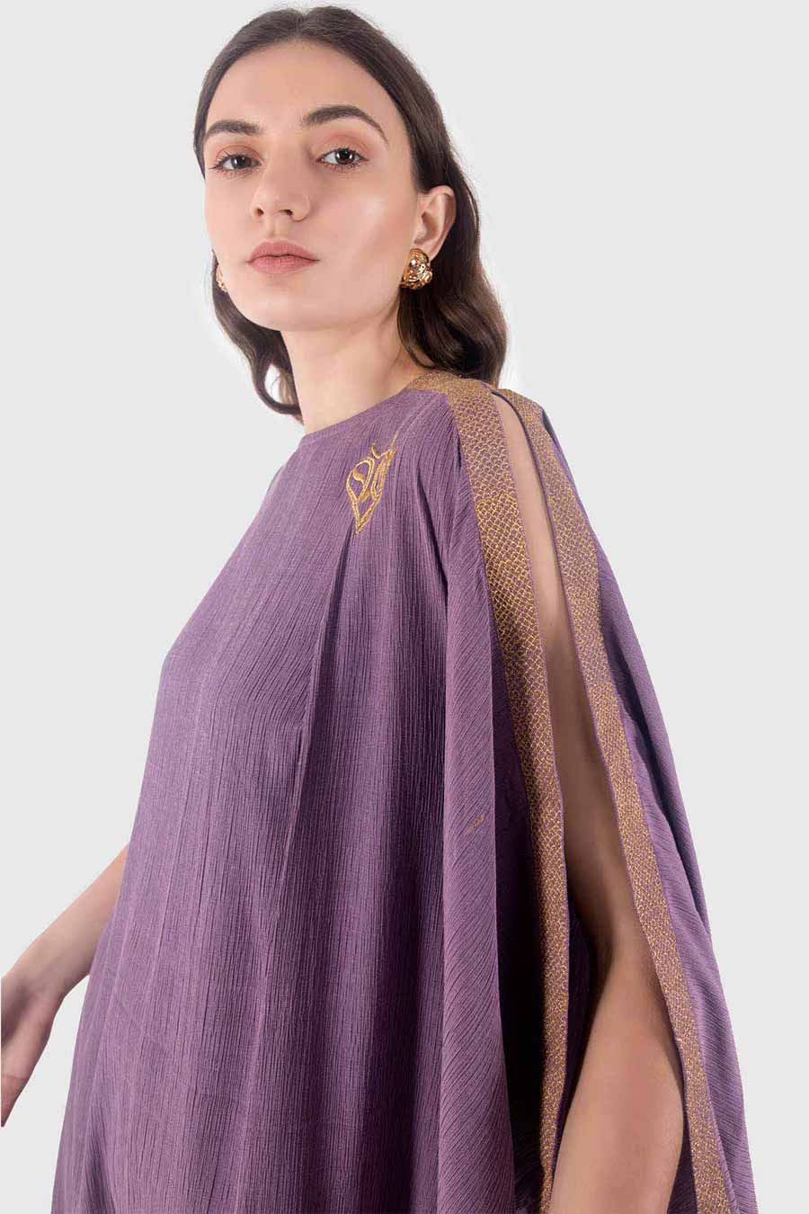 Purple Fuzz Kaftan Dress