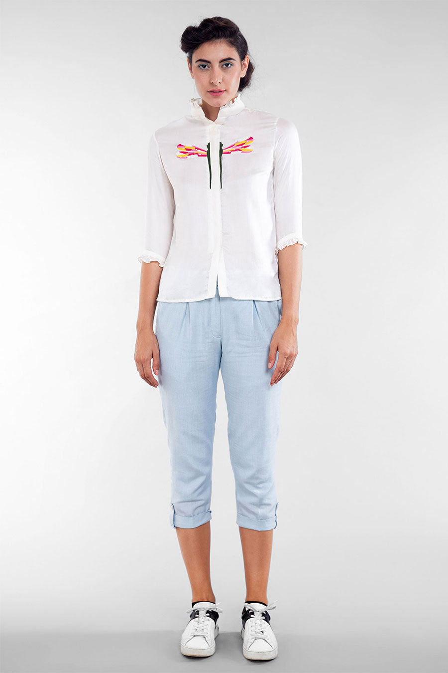 Pearl White Dragonfly Shirt