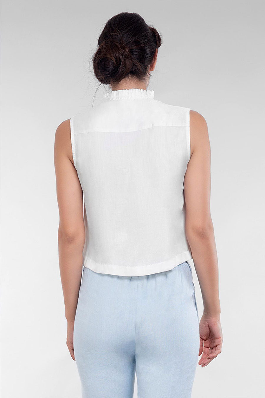 White Tencel Boho Top