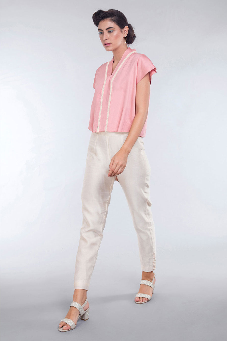 Rose Pink Tencel Boho Top