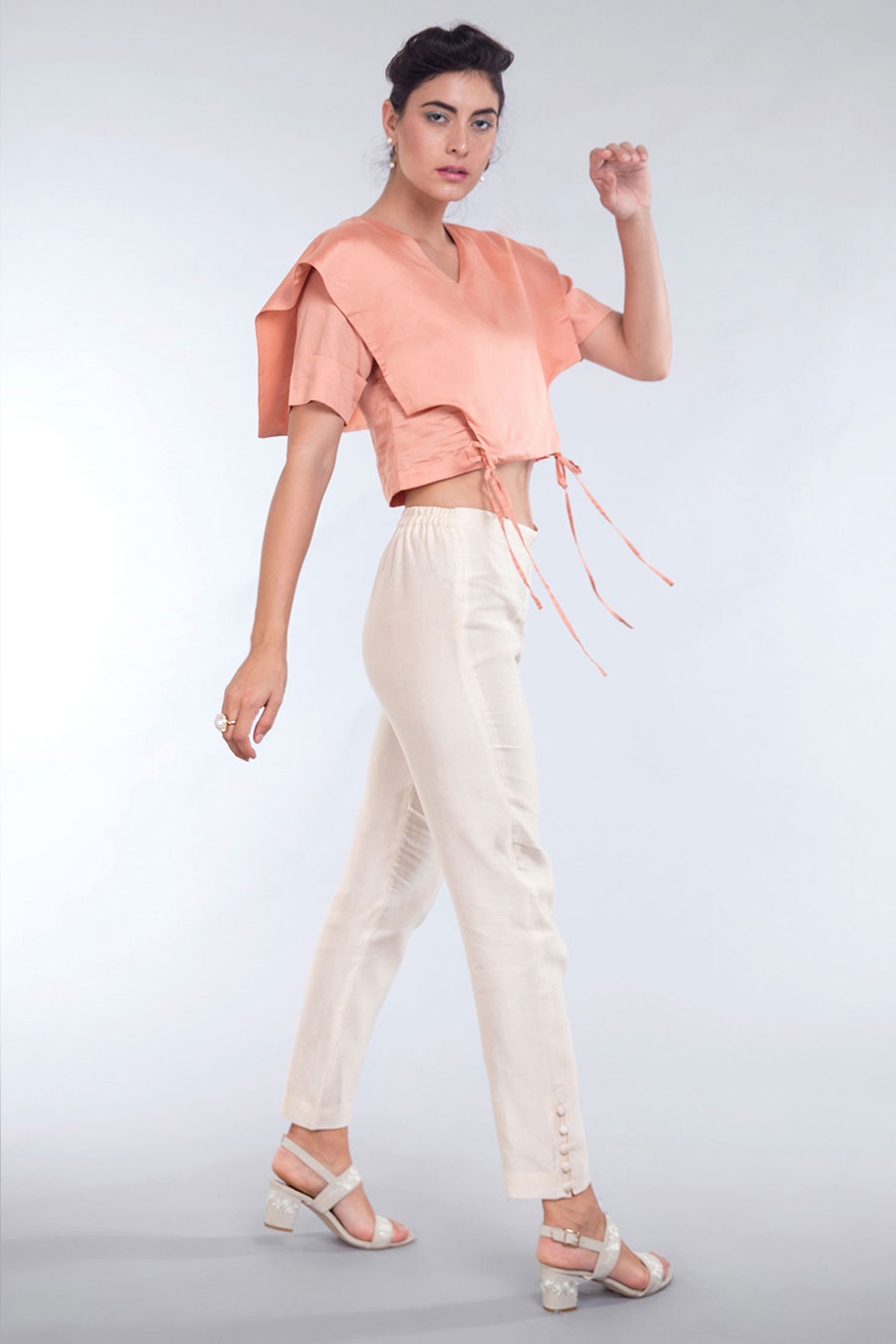 Rose Gold Tencel Cape Top