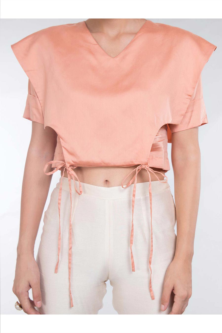 Rose Gold Tencel Cape Top