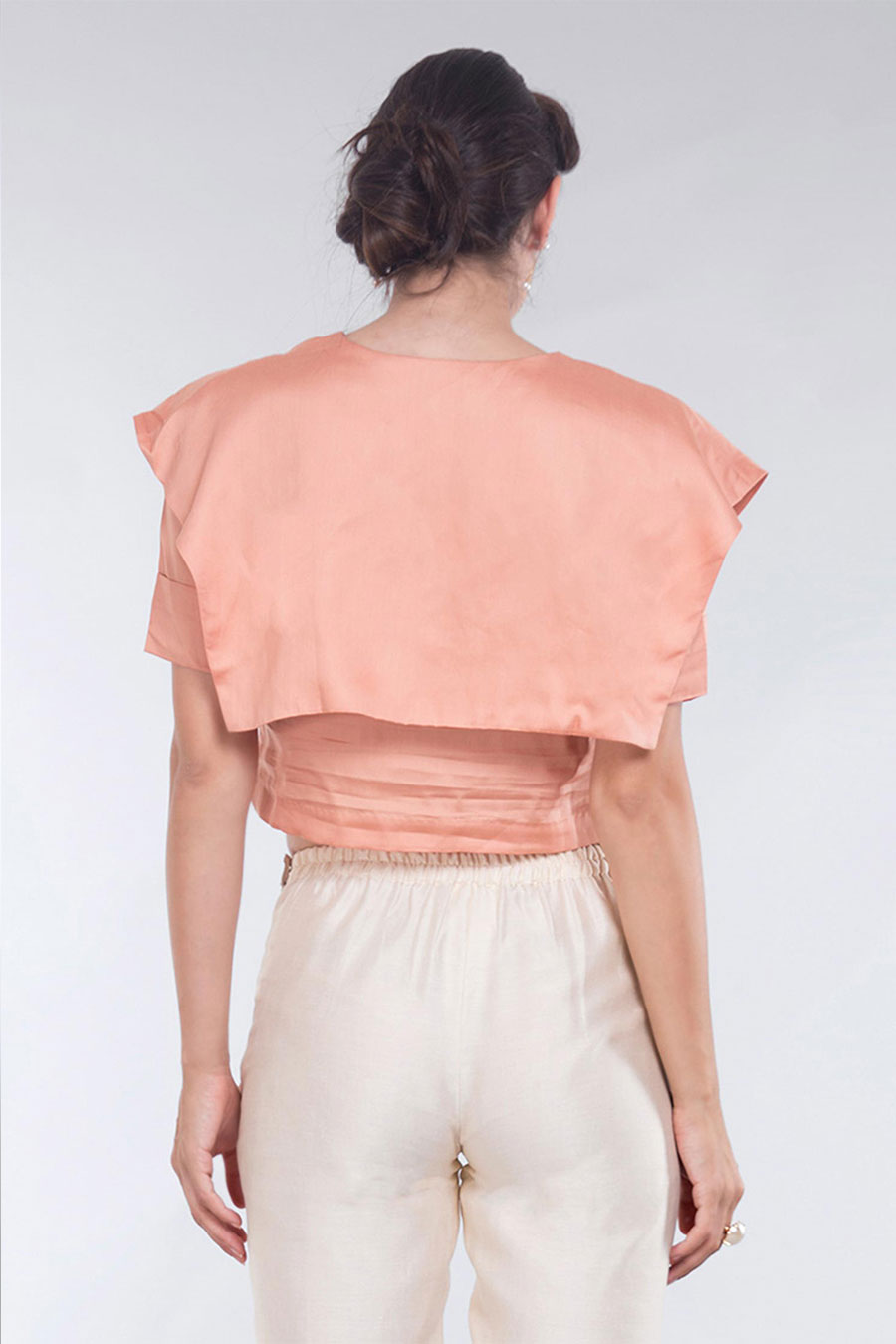 Rose Gold Tencel Cape Top